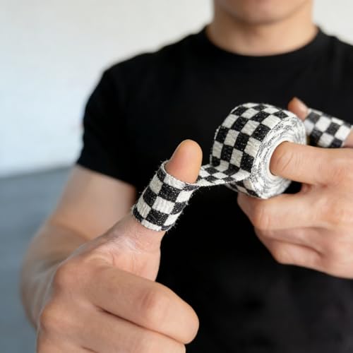 Thumb Tape for Weightlifting & Crossfit (4 Pack, 1.5" x 5 Yards) | Hook Grip Athletic Tape for CrossFit, Powerlifting & Deadlifts, Protects Thumbs, Improves Grip and Training Performance
