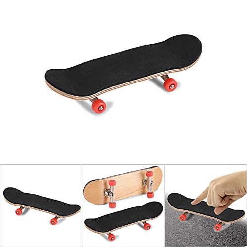 Ejoyous Finger Skateboard, 1Pcs Maple Wooden Alloy Fingerboard Skate Kit with Box Professional Mini Skateboards Reduce Pressure Kids Gifts (Rouge) - color: Rouge