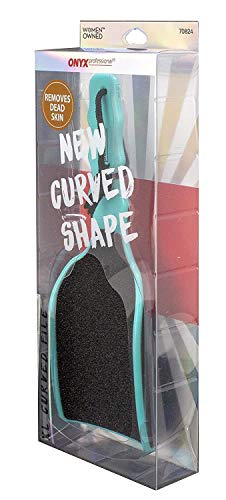 Onyx Professional Double Sided Curved Foot File Removes Dry, Dead Skin, Callus Remover & Makes Feet Smoother - color: No Color, size: 1 Count (Pack of 1)