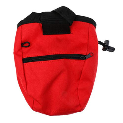 2 Pieces Blue + Red Waterproof Anti-slip Rock Climbers Climbing Caving Bouldering Chalk Bag Storage with Adjustable Waist Belt