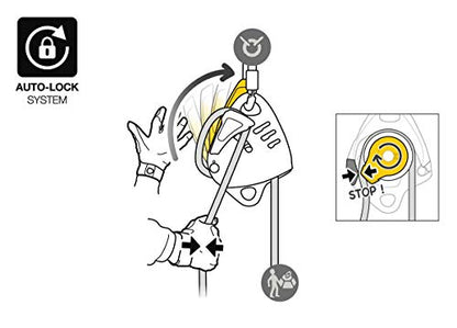Petzl, Descender Maestro S, Descender with Integrated Progress-Capture Pulley for Loads up to 250 kg, Compatible with 10.5 to 11.5 mm Ropes