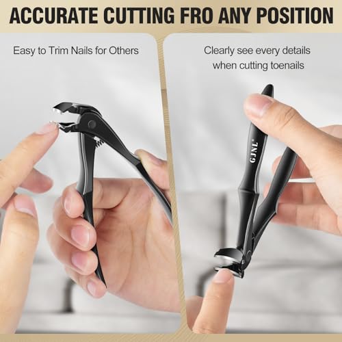 Toenail Clippers for Seniors Thick Toenails, 2026 Upgrade Angled Nail Clipper for Seniors, Toe Nail Clippers for Men with Wide Jaw Opening, Sharp Heavy Duty Fingernail Clipper Cutter with Long Handled - style: Grey Angled Nail Clippers