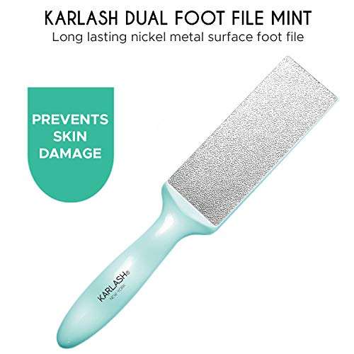 Karlash 2-Sided Nickel Foot File for Callus Trimming and Callus Removal, Mint (1)