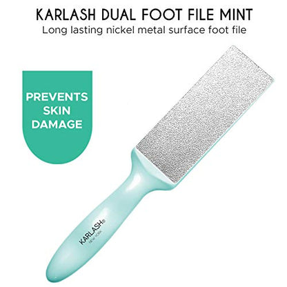 Karlash 2-Sided Nickel Foot File for Callus Trimming and Callus Removal, Mint (1)