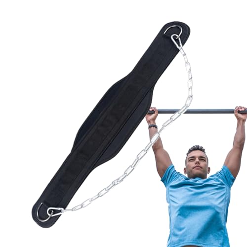 Dip Belt - Weighted Lifting Belt with Steel Chain, Heavy-Duty Strength Training, Durable Gym Accessory | Pull-Up powerliftings Bodybuilding for Home Workout Fitness
