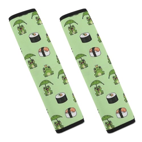 1 Pair Universal Fit Seat Belt Cover for Elderly Support, Most Cars, Frog Gifts Frogs Lovers Seat Belt Cushion, Neck and Shoulder Support - color: Pattern 1031