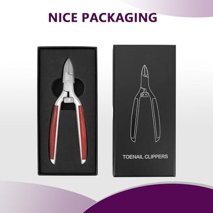 Toenail Clippers for Thick Toenails Super Sharp, Heavy Duty Toe Nail Clippers for Men Women Adult Seniors Long Handle, Professional Ingrown Toenail Cutters Pedicure Clipper