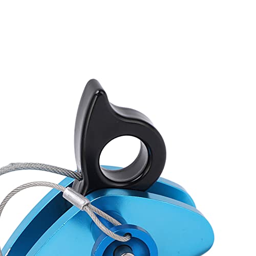 Self Locking Rope Grab, Detachable Main Shaft, Blocking Tooth for Rope Gripping, Strength Magaluma Material, Blue, for Rock Climbing and Engineering Fall