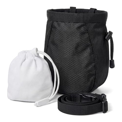 Climbing Chalk Bag for Rock Climbing - with Chalk Ball - Adjustable Black Chalk Bag Bouldering for Rock Climbing Equipment - color: Black