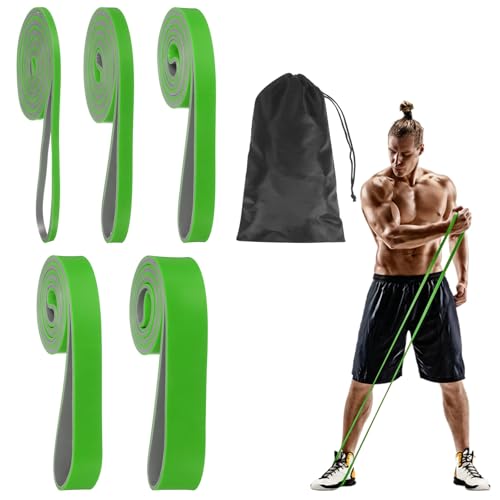 Resistance Bands for Working Out, Pull Up Bands, Pull Up Assistance Straps with Carry Bag for Home/Gym - color: Green/Gray