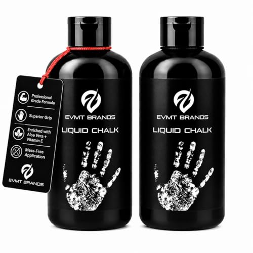 EVMT Brands Liquid Chalk, Mess Free Gym Chalk for Weightlifting, Gymnastics, Rock Climbing, Dancing. Sweat Resistant and Long Lasting for Stronger Grip. - color: 9oz x 2pk CL