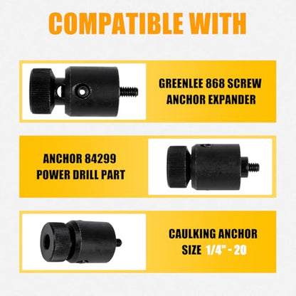 RANSOTO 868 Screw Anchor Expander Compatible with Greenlee 84299 Power Drill Part Caulking Anchor Size 1/4"-20 Hollow Wall Tool - size: 1/4"-20
