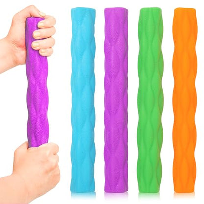 DICYWUDI Flex Therapy Bar and Grip Strength Trainers set, Physical Therapy & Resistance Bar for Golfers Elbow, Tendinitis, Wrist,Forearms Pain, Improve Grip Strength and Relieve Pain - color: Blue/Purple/Green/Orange-MH