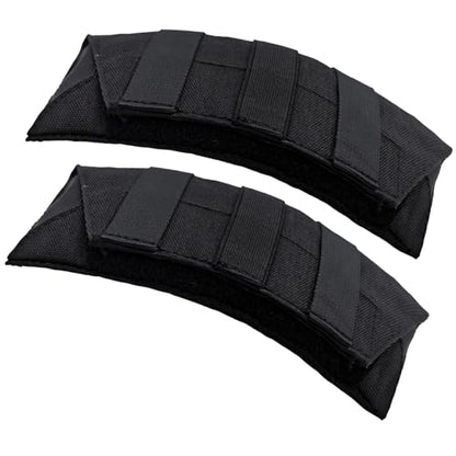 Ultra Thick Shoulder Strap Pad 2 Pack, Heavy Load Backpack Strap Pads, High Elasticity Tactical Bag Shoulder Pads - color: 2PCS-Black
