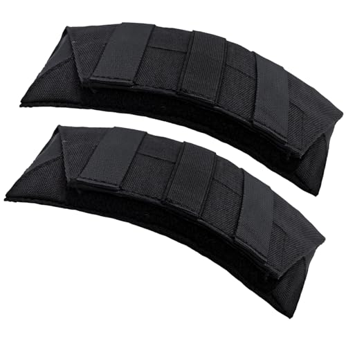 Ultra Thick Shoulder Strap Pad 2 Pack, Heavy Load Backpack Strap Pads, High Elasticity Tactical Bag Shoulder Pads - color: 2PCS-Black