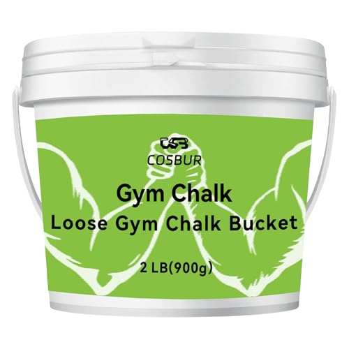 2 LB Loose Gym Chalk Bucket - Premium Powder Chalk with Empty Chalk Bag & Spoon, Multi-Purpose for Weightlifting, Gymnastics, and Workouts