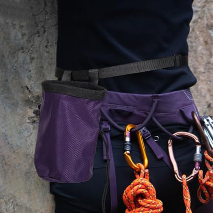 Mikinona Chalk Bag Stylish Large Capacity for Rock Climbing and Bouldering with Anti-Slip Oxford Cloth and Fleece Material Climbing Powder Bag Outdoor