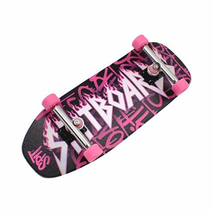 SPITBOARDS® 34mm Fingerboard Oldschool Cruiser Pro Complete Setup, Pre-Assembled 5-Layer Wood, Pro Trucks, Soft Urethane 60D Bearing Wheels, Real-Wear Graphics, Lasered Foam Tape 'Heavy-Metal' - color: Heavy-metal