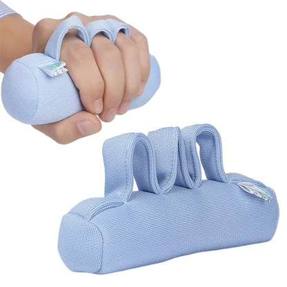Finger Contracture Cushion for Stroke Patients - Soft Support to Prevent Finger Clenching Pressure Ulcers Promote Blood Circulation, Aid Rehabilitation for Arthritis and Hand Dysfunction (Blue)