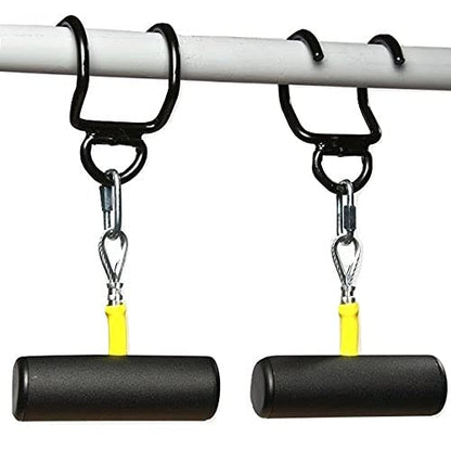 EZ DIP Pull Up Weight Belt plus PULL FORCE Rotating Pull Up Handles - Dipping Belt with Chain plus Dumbbell Hook - Pull Up Weight Belt - Best Dip Belt - 505# Dipping Belt -Belt Squat attachment