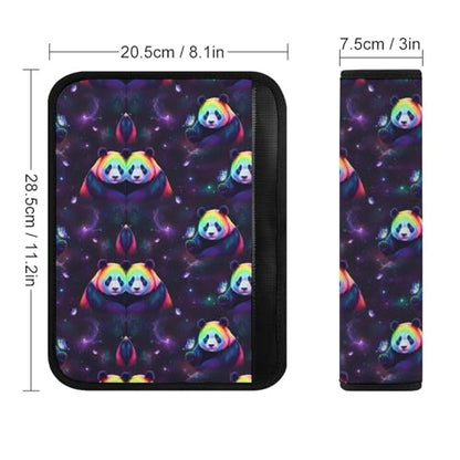 2 Pack Colorful Panda Butterfly Animal Seat Belt Shoulder Pad Breathable Shoulder Harness Cover for Child, All Vehicles, Neck and Shoulder Support - color: Pattern 905