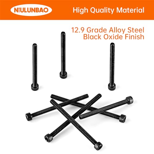 M5 x 60mm 65mm 70mm 75mm 80mm Hex Socket Head Cap Screws Bolts, 12.9 Grade Alloy Steel, Black Oxide Finish, Allen Socket Drive, Metric Machine Fully Threaded, Assortment Kit 25PCS - size: M5 x 60/65/70/75/80mm (25PCS)