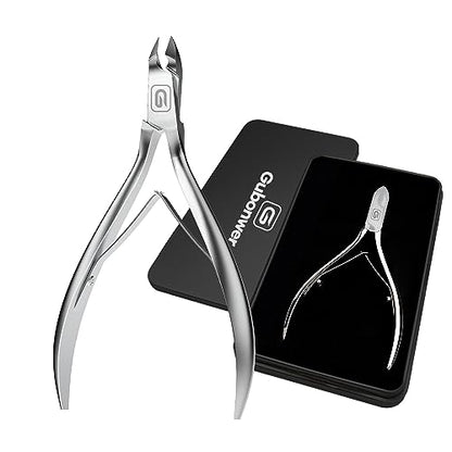 Cuticle Trimmer 3/4 Jaw Extremely Sharp Cuticle Nippers Scissors Stainless Steel Clippers Cutter Remover Pedicure Manicure Nail Tool, cuticle pusher (Cuticle Nippers/Silver-b) - color: Cuticle Nippers/Silver-b