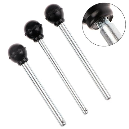 1/3Pack 3/8" Dia Round Black KNOB Weight Stack Pin Stainless Gym Equipment Locking Weight Loading Pin Strength Training Multifunction Replacement Part ，Free Lanyard (1Pack, Φ3/8in x 3-1/4in) - color: 1Pack, size: Φ3/8in x 3-1/4in