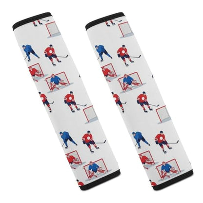 2PCS Hockey Player Seat Belt Cover Breathable Automotive Seat Belt Protector for Adult Use, Most Cars, Pressure Relief - color: Pattern 86