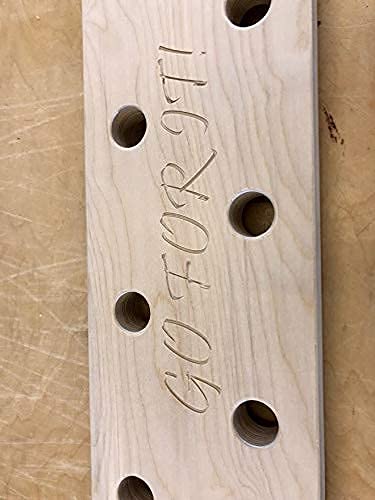 Climbing Peg Board, 8"x60" Climbing Pegboard. New Laser Engraving Options!
