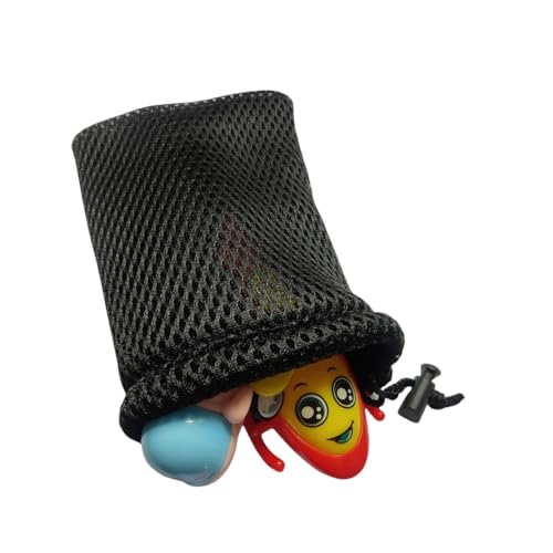 Nylon Mesh Drawstring Bag, Small Storage Pouch String Bags 5 x 3.5 Inch for Mini Stuff MP3 Charger Earphone Key,Black 6pcs