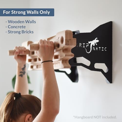 Wall Mount for Hangboards - Wall Mounting Hangboard Holder - Compatible with Standard Climbing Fingerboards - 120kg Load Capacity - Edgeline Metal - style: Edgeline Metal