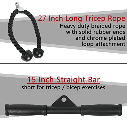 Luwint Ceiling Mount Fitness Pulley System, LAT Pulldown Attachments for DIY Home Gym Garage