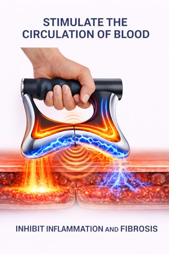 Heated Muscle Scraper Tool, Fascia Release Full Body Contouring Machine, Muscle Scraper Tool Features Modes: Vibration, Heat Therapy and Microcurrent, Fascia Instant Muscle Relaxation Soreness Relief - color: Black