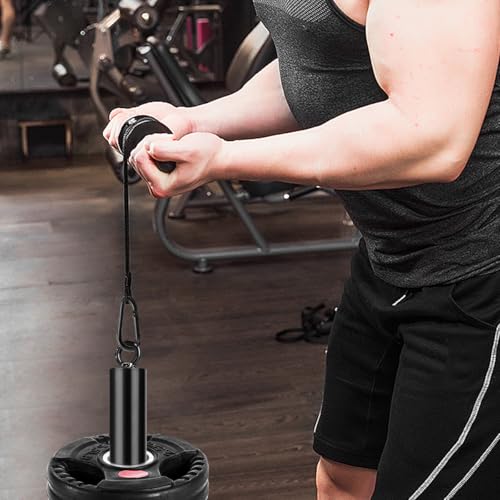 Weight Loading Pin with Carabiner Fit 1 inch and 2 inch Olympic Weight Plate for Fitness Strength Cable Pulley System LAT Lifting Pulldown Home Gym