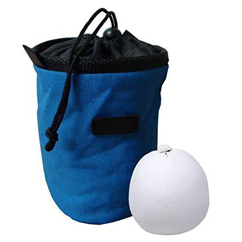 Z ATHLETIC Chalk & Bag Combo for Gymnastics, Climbing, and Weight Lifting (2oz, Multiple Colors) - color: Blue