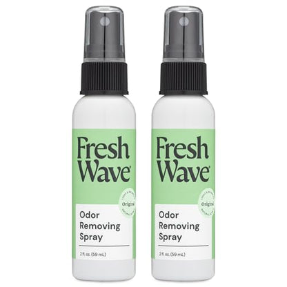 Fresh Wave Odor Eliminator Room Spray, 2 oz Travel Size, 2-Pack, Original | Plant oil formula with lime, pine needle, and cedarwood, Neutralizes air and fabric odors, Non-hazardous, Pet-safe - size: 2 Fl Oz (Pack of 2)