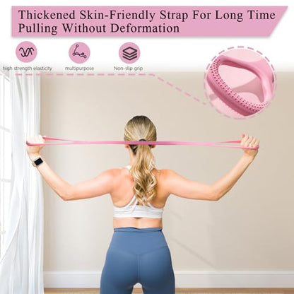 2 Pack Figure 8 Resistance Band, Workout Stretch Bands for Exercise, Arm Back Shoulder Fitness Elastic Rope Equipment for Yoga Pilates Physical Therapy Stretching Training - color: 2Pcs