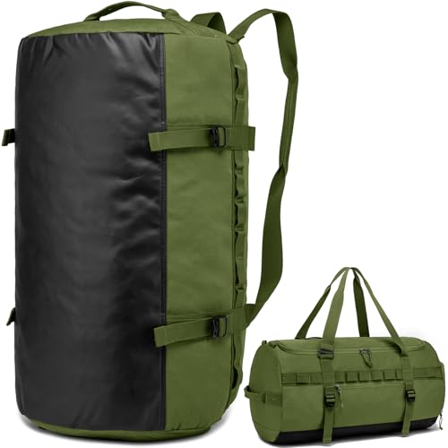 Lyweem 60L Duffle Bag for Men Travel Duffel Bag Large Size for Women Weekender Overnight with Shoes Compartment Multifunctional Gym Bags, Green - color: Tactical-Green