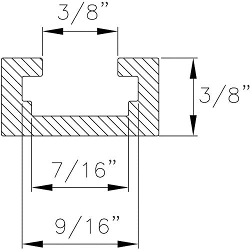 POWERTEC 71609V 3" T-Track Intersection Kit with Predrilled Mounting Holes, for Universal T Track, T Track Accessories for Woodworking Jigs and Fixtures - size: Intersection kit, 1 Set