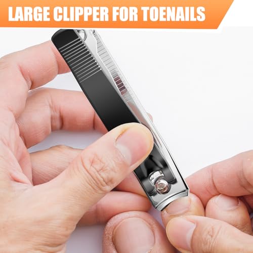 DRMODE Finger Nail Clippers Adult - 8 Pack Nail Clippers Set for Men Women with Nail File, Sharp Stainless Steel Fingernail & Toenail Clippers Curved Cutter Trimmer - style: 8 Pack -Black