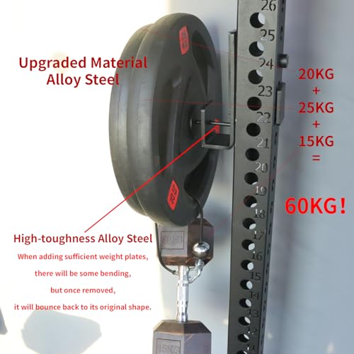 AHTAPFON Weight Stack Pin with 1 x Spring Collar,Weight Extender Pin,Fits Add 2" Weight Plates for Cable Machine,Fitness Equipment for Home Gym - size: 10×80mm-200mm-Rod