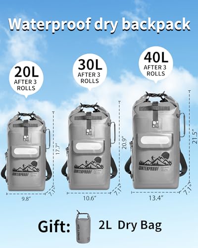 Dry Bag Backpack - color: Grey, size: 40L