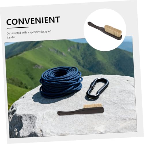 Healifty Climbing Chalk Brush for Rock Cleaning with Dense Boar Bristles and Wooden Handle, Small Rock Climbing Equipment for Outdoor Bouldering and Wall Grip Maintenance