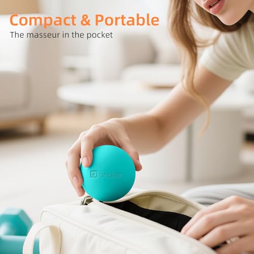 Massage Lacrosse Balls for Myofascial Release, Trigger Point Therapy | Foot Massage Ball to Relieve Plantar Fasciitis, Muscle Soreness - color: Green