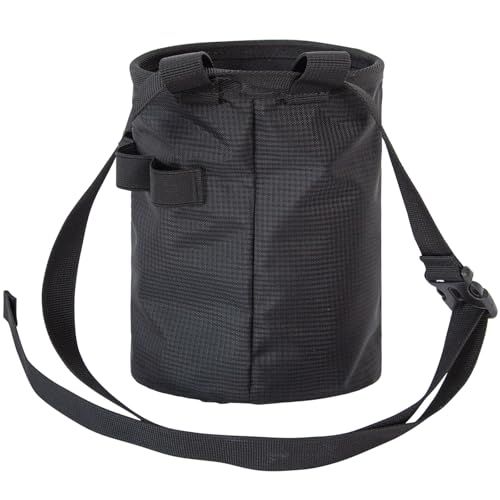 Rock Climbing Chalk Bag Magnesia Pouches Bouldering Chalk Bucket Storage for Weight Liftings, Climbing Magnesia Powder - color: Painted black