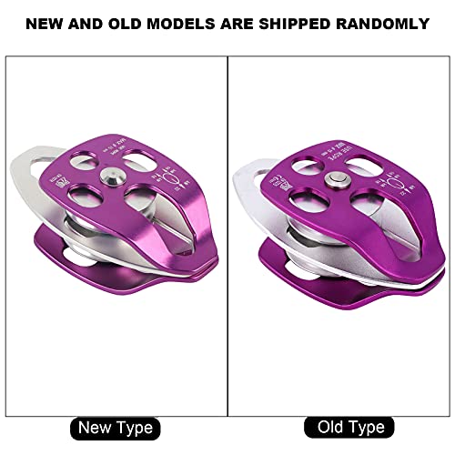 RiToEasysports Climbing with a Double Disc Open and Tight Design, 32kn Load, 7075 Aviation Aluminum Material, Suitable for Air Work (Purple)