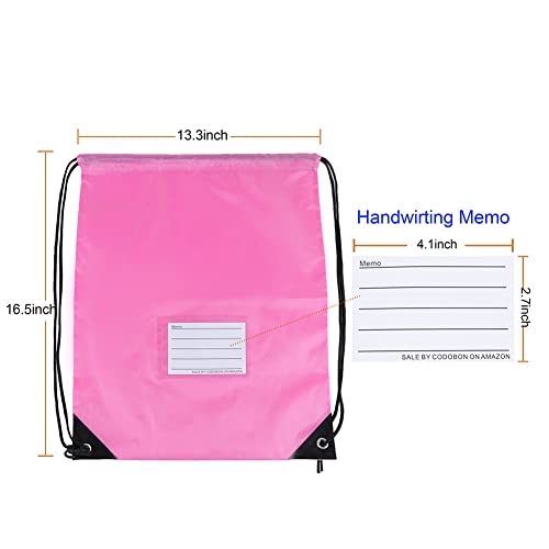 CODOBON 20 Pack Drawstring Bags,Bulk Draw String Backpack, DIY Gym Sports Cinch Bag Sackpack for Women Men - color: 10 Colors