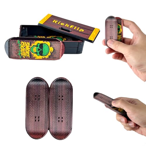 3D Printed KickFlips Magnetic Mini Fingerboard Infinity Slider Fidget Toy,Skateboard Fidgets with Storage Crate,Stress-Relieving and Portable Toy for Adults - color: Colorful-c