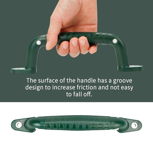 4 Luminous Safety Playground Handles, Swing Set Kids Safety Hand Grips for Playset, Climbing Frame, Play House, Playroom Ladder, Door, Bunk Bed (Green) - color: Green